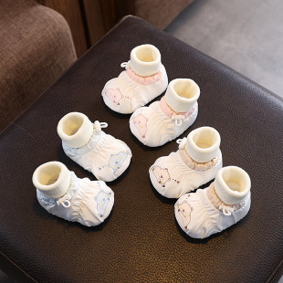 Baby shoes and socks men's and women's baby soft-soled shoes newborn shoes 0-3 months to prevent spring and autumn 6-12 months toddler