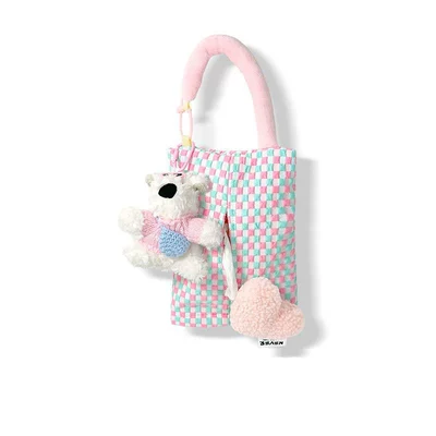 Box Fabric High-end Car Hanging: Car tissue box/set - style-6