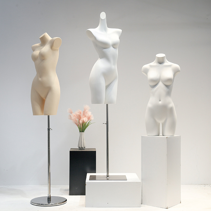 Ropa interior modelo accesorios mujer hombre medio-longitud blanco mate sujetador calzoncillos plástico falso Cuerpo Humano escaparate modelo de estante de exhibición