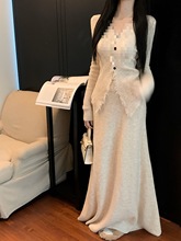 法式针织套装连衣裙子女新款深秋季初冬一整套感入秋穿搭