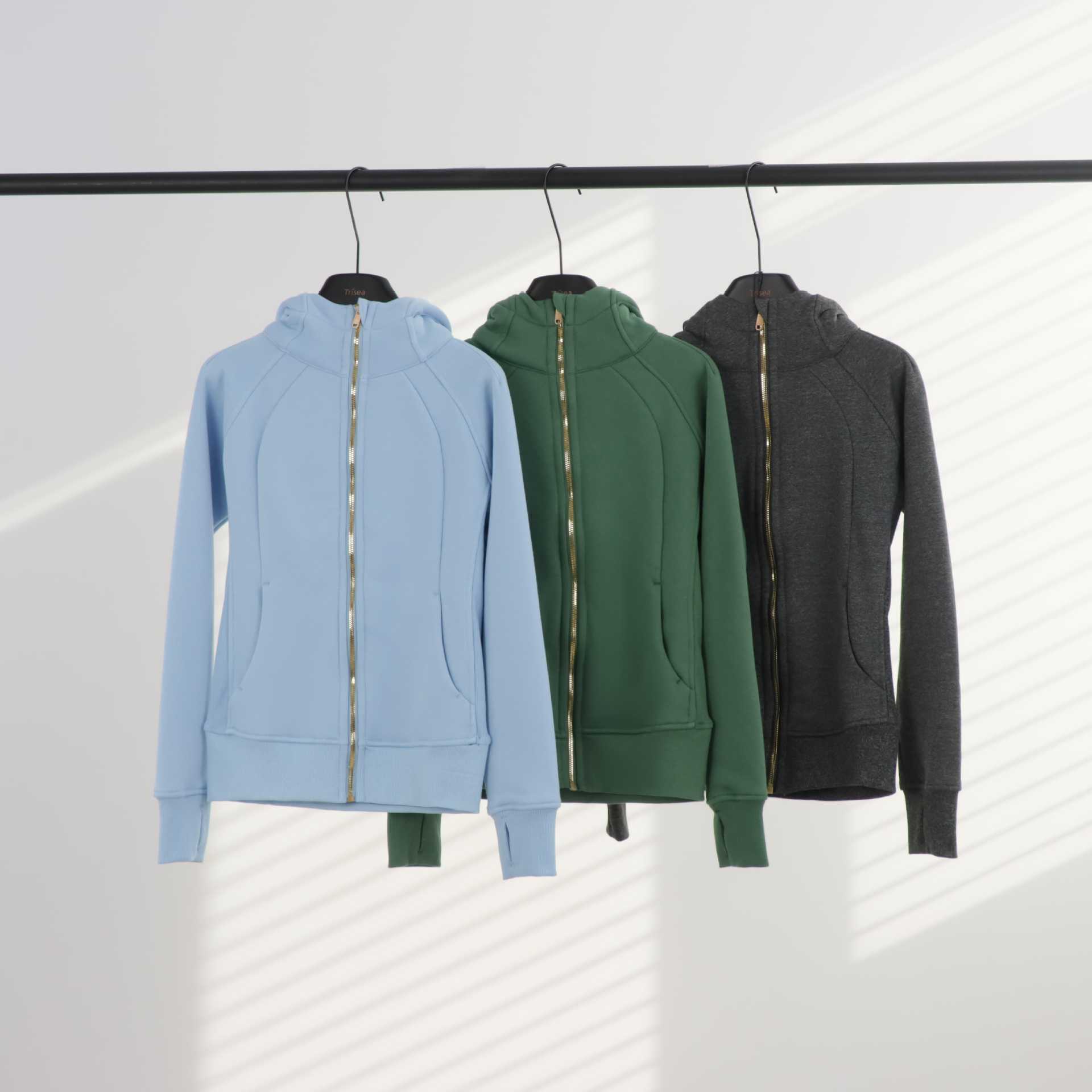 Women's Slim-Fit Scuba Hoodie With Gold Zipper – Fleece-Lined Pullover For Casual & Athletic Wear (Cotton, Stylish Colors)​_ecoleips.com