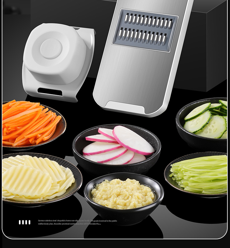 C New Product 304 Multifunctional Vegetable Cutter Potato Shredder Julienne Slicer Household Coarse Shredder Kitchen Slicer Shredder Grater