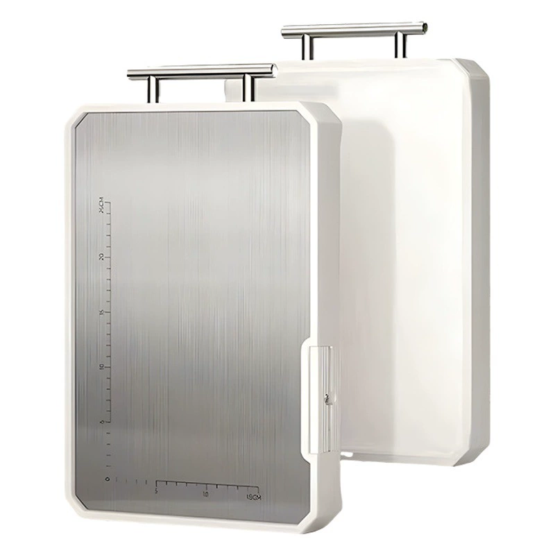 Двусторонняя разделочная доска, бытовая антибактериальная разделочная доска из нержавеющей стали, кухонная многофункциональная разделочная доска, толстая разделочная доска, может быть вертикальной 430