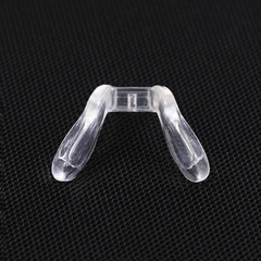 兒童眼鏡連體托葉扭螺絲式馬鞍鼻托硅膠防滑透明批發眼鏡配件