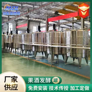 定制发酵设备不锈钢啤酒发酵罐小型酿造发酵设备果酒发酵罐搅拌罐