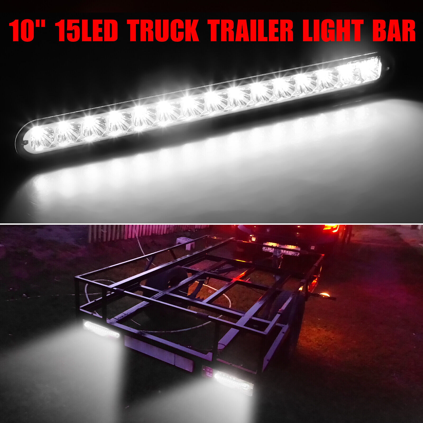 Transfronterizo de alta calidad 15LED barra de luz de freno alto 15LED luz de freno trasera 10 pulgadas image 5