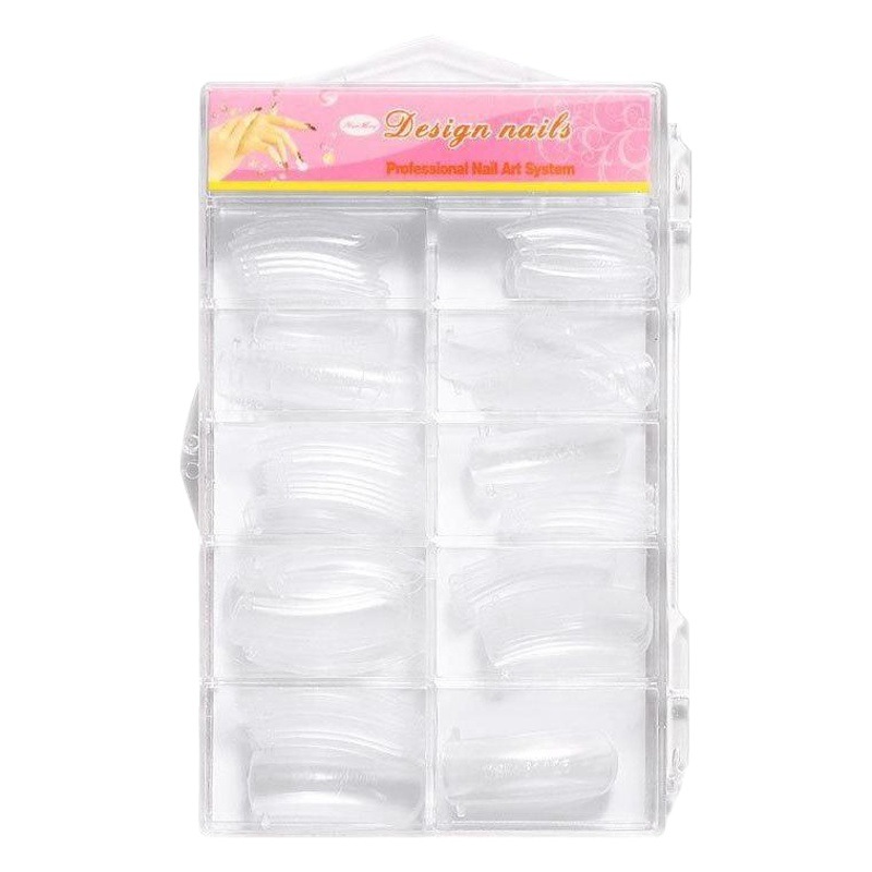 Uñas ultrafinas piezas de uñas sin costuras sin desgaste pulido transparente completo media pegatina extensión parche de uñas falsas para salón de uñas