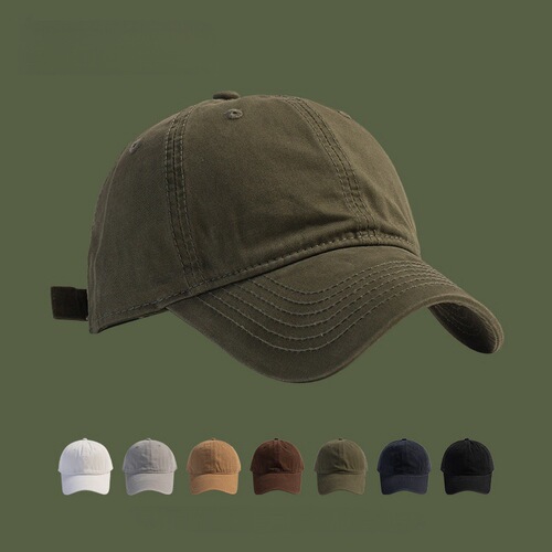 Men and Women Four Seasons Solid Color Duck Bill Hat Korean Style Simple Casual Matchable Cap Soft Top Curved Brim Small Face Highlight Hat