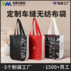 车缝环保无纺布袋子手提袋购物袋定制展会宣传包装袋暗扣无纺布袋|ru
