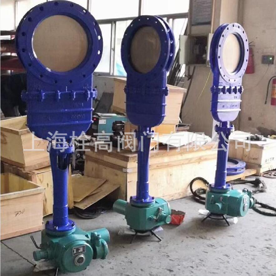 供应 电动不锈钢刀型闸阀 上海PZ973-16P电动刀型闸阀DN15-DN300