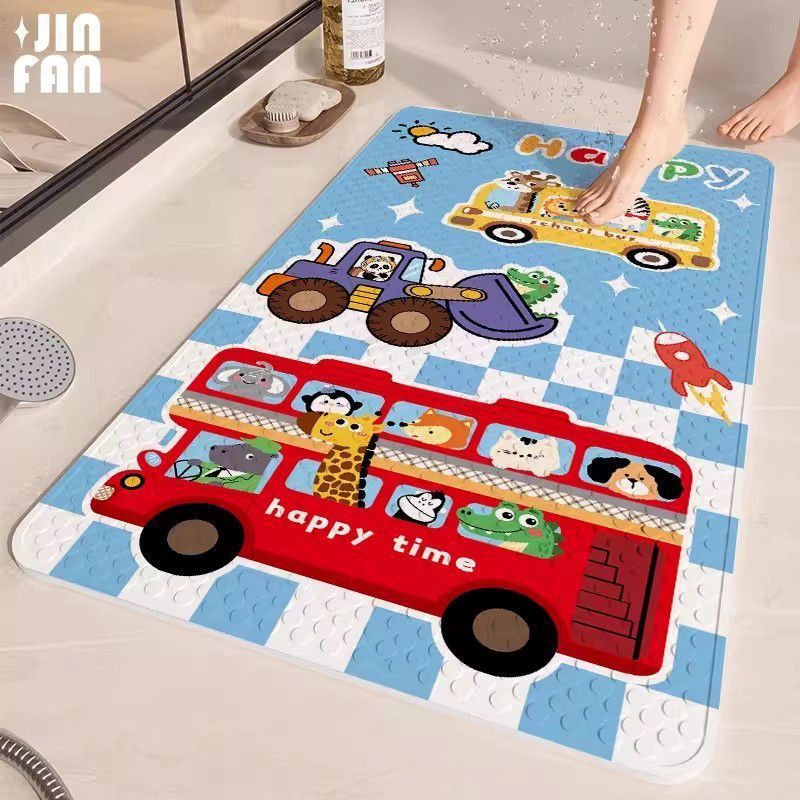 Bathroom anti-slip mat for children, shower room baby bath anti-fall waterproof mat, toilet bathroom suction cup foot mat