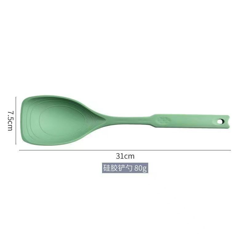 多功能耐高温刻度硅胶铲勺多用途硅胶汤勺二合一炒菜铲子家用锅铲|undefined