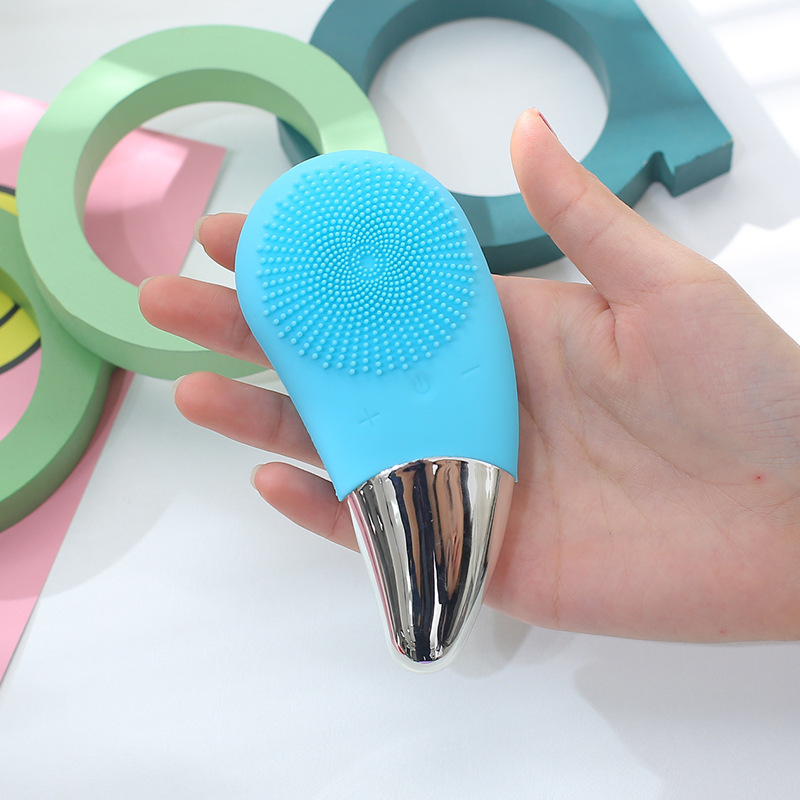 新しいusb電動洗顔器洗顔器超音波高周波振動毛穴洗浄シリコンブラシ美容マッサージ器|undefined