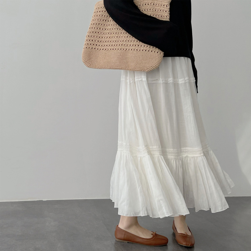 Xianyuanchuang twist 100 thin soft cave tingci stitching A -line…