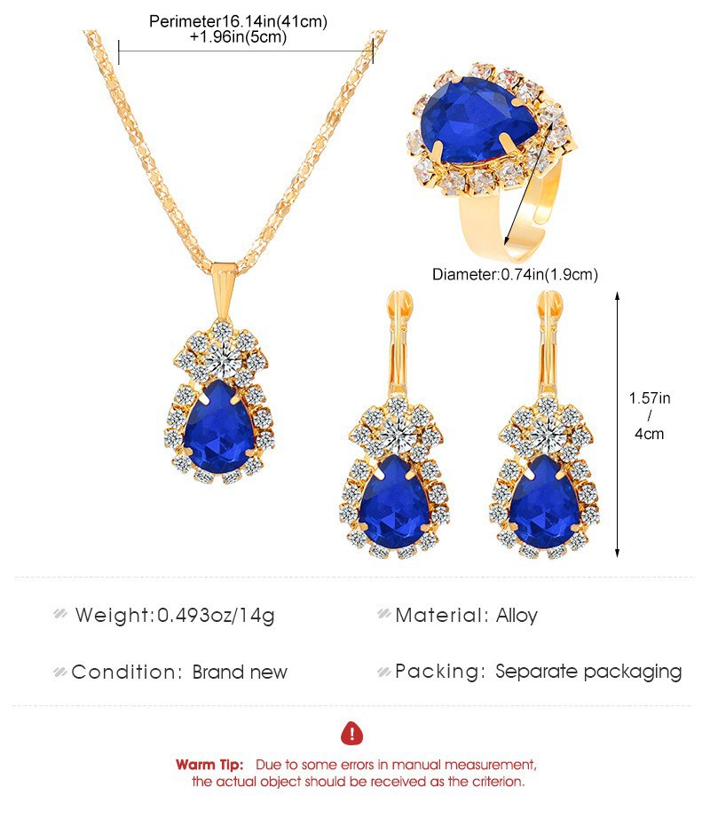 20g Weight Rhinestones Inlay Material Jewelry Set Classification Jewelry Set Quantity Daily Occasion Alloy Material Rectangle Pattern All Seasons Season Women's Gender Plating, Inlay Design Simple Style, Shiny Style Simple Style Shiny Rectangle Alloy Plating Inlay Rhinestones Women's Jewelry Set 无