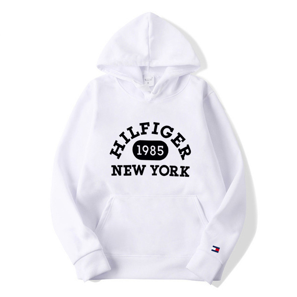 Ebay venta caliente marca de moda callejera europea y americana suéter con capucha con estampado de color sólido para hombres deportes y ocio todo fósforo