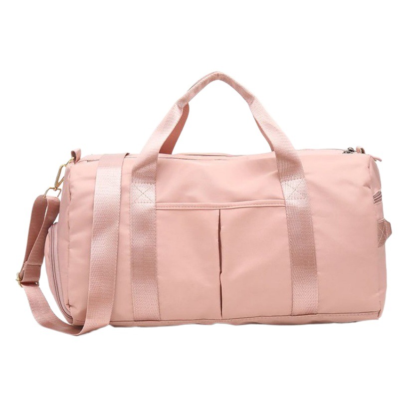 男女追加ロゴ乾湿分離水泳フィットネススポーツバッグ軽量手提げ旅行バッグ大容量荷物バッグ