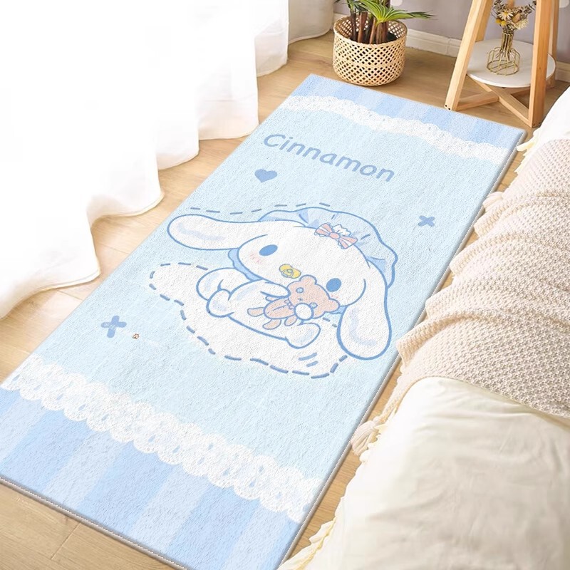 Cute Cinnamon Dog Thickened Imitation Cashmere Carpet Bedroom Non-Slip Easy Care Bedside Blanket Balcony Thickened Cooling Floor Mat