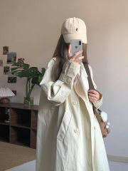 日系风衣外套女2025秋季新款小个子巨好看薄款韩版韩系中长款宽松
