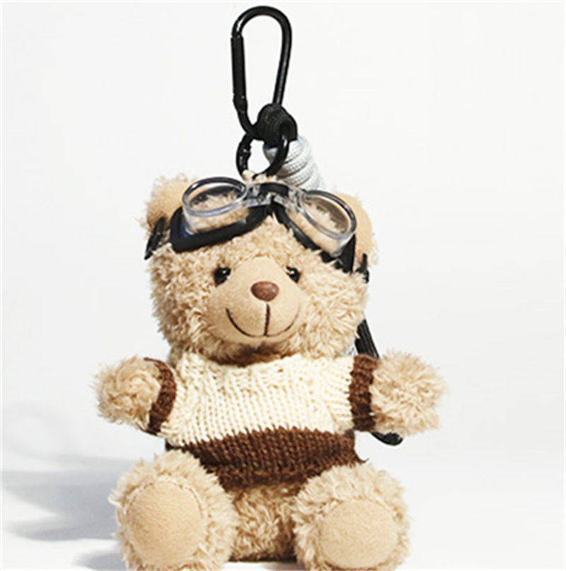 Llavero de felpa con forma de panda, colgante para bolso
