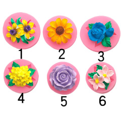 鏡アマゾンdiy立体牡丹花バラ花花シリコン金型砂糖ケーキ装飾