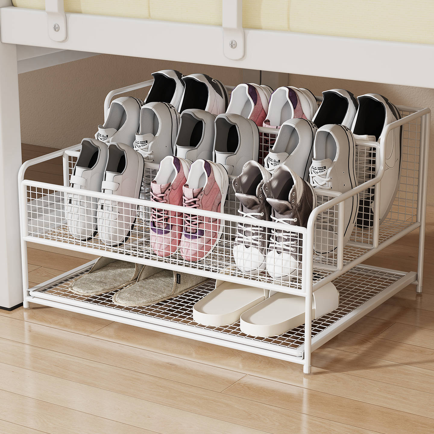 Shoe Rack Student Dormitory Rental Room Simple Bed Bottom Storage Dust-Proof Multi-Layer Under-Table Shoe Cabinet Economical Small Apartment