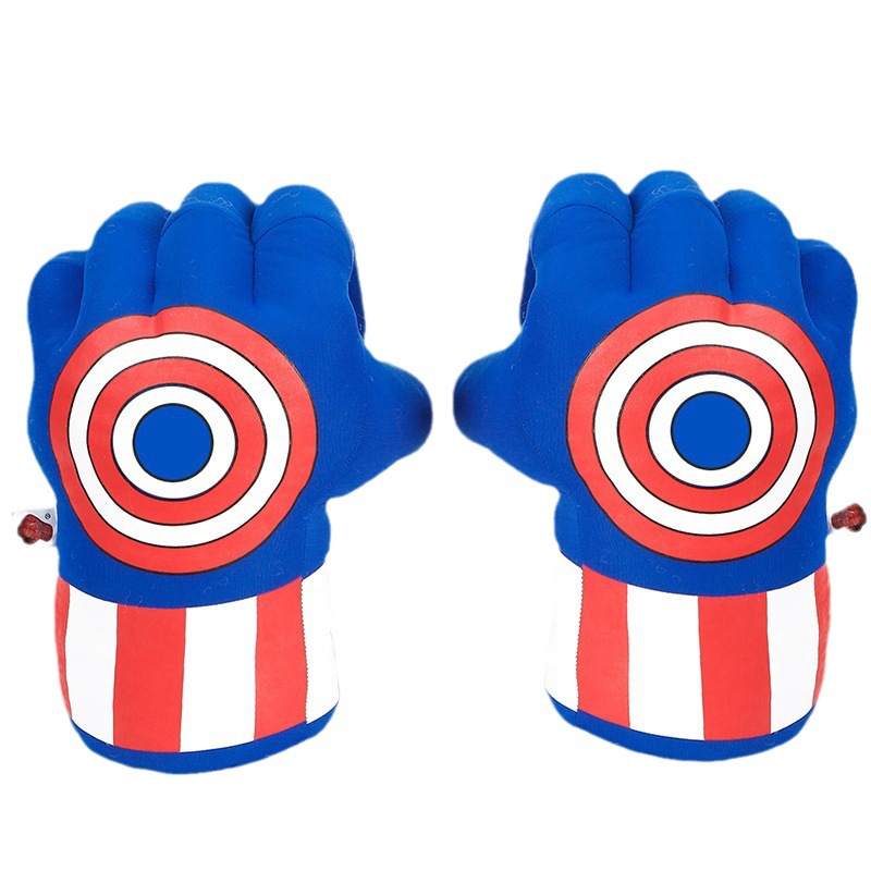 Animación de comercio exterior transfronterizo alrededor de Hulk Boxing Black Line Spider Nuevos guantes Regalo para niños Puño de juguete