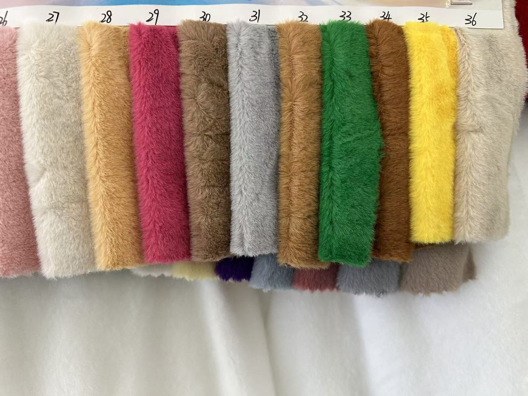 5 piel de conejo de jade terciopelo super suave fina suave tela de visón de conejo Selle terciopelo de imitación de piel de conejo material de zapato material de forro de sombrero