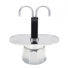 艺术双享咖啡壶摩卡壶意式煮咖啡机双导管铝合金 品牌同款