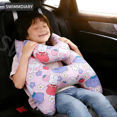baby pillow pillow pillow Seat belt shoulder pad - rabbit-strawberry-neck-pillow-removable-and-washable-liner-pure-cotton-fabric-breathable-style