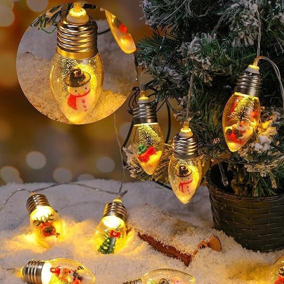 Cross Border Wholesale LED Christmas Chandelier Bubble Ball Light String Christmas Tree Wall Hanging Light Gift Living Room Decorative Box Light