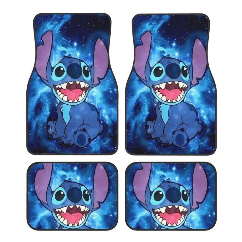 Cross-border Hot-selling Cartoon Mickey Car Mat Four-piece Dirt-resistant Easy-care Floor Mat Amazon Floor Mat for Hair