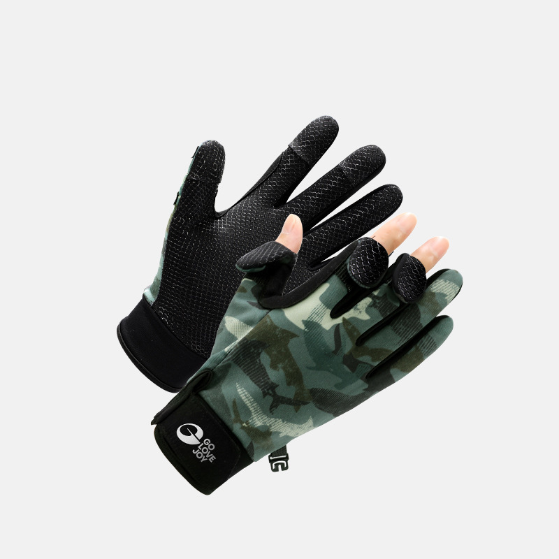 Guantes de Pesca sin Dedos DB68 Antideslizantes con Pantalla Táctil