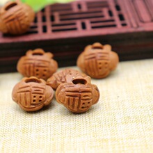 新款龙纹核雕潍坊野手工毛桃胡篮筐宝宝手链diy儿童吊坠福锁 款六