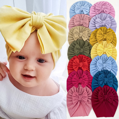 2pcs Infant Headband bowknot hat hairband for kids  children lovely warm spot wholesale party photos shooting bowknot hats for infant