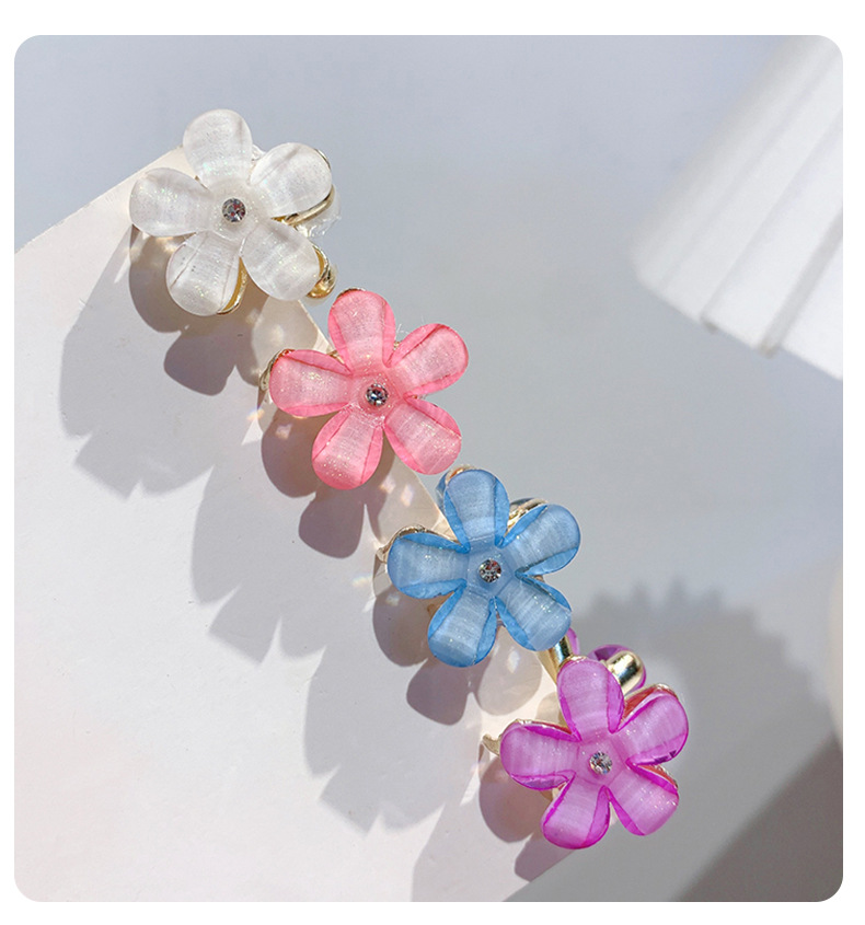 Crystal Five-petal Flower Small Clip Hair Bangs display picture 1