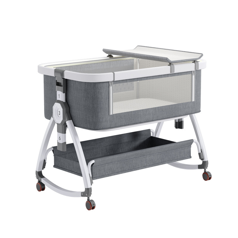 Venta al por mayor cuna recién nacido cama costura cama grande bebé cama para niños cama bb cuna cama multifuncional móvil plegable