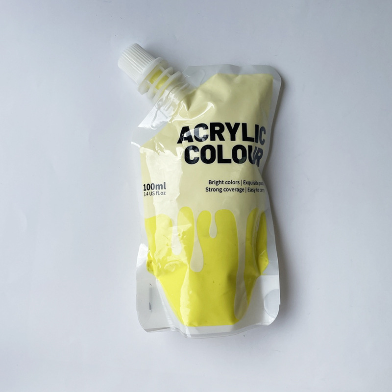 Acrylic pigment 100ml squeeze bag supplement liquid, waterproof, sunscreen, children's art, formalde