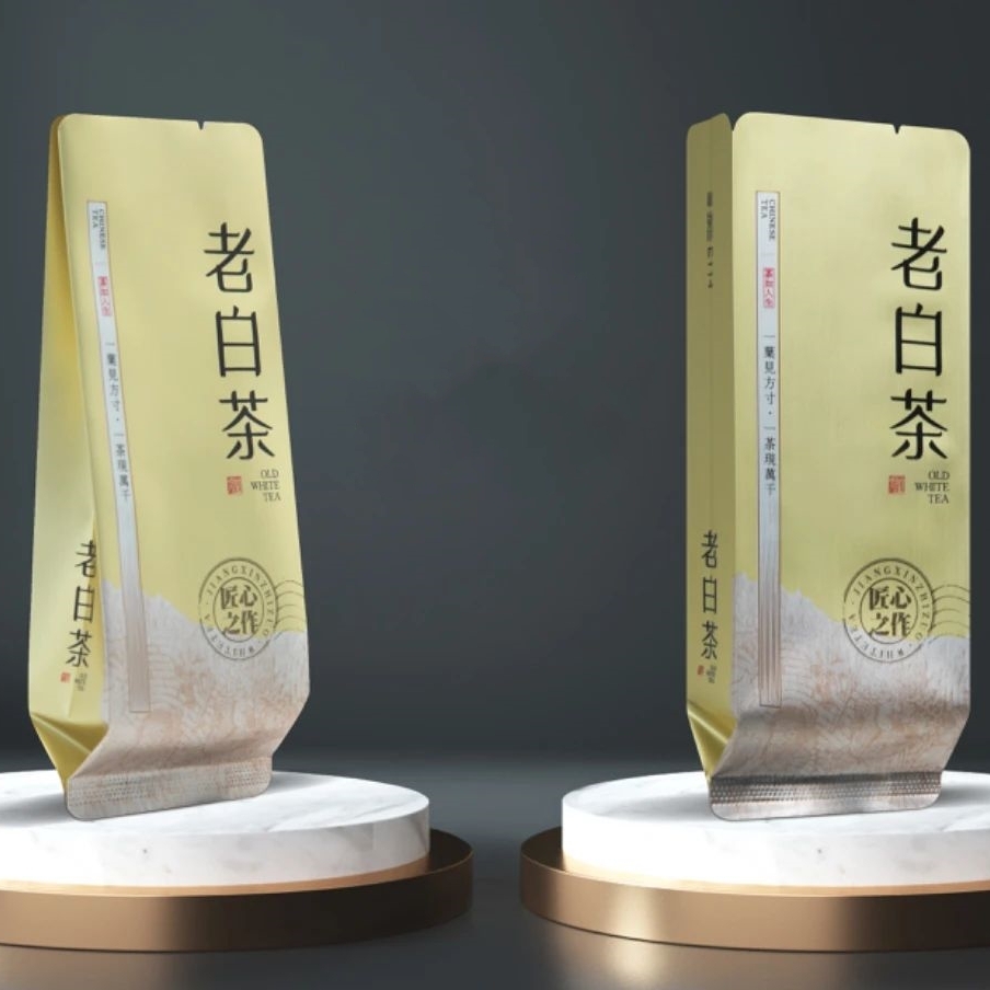 Fuding té blanco peonía blanca edición pública bolsa de burbujas gruesa aguja de plata blanca bolsa de té salvaje de montaña 15 cm de largo