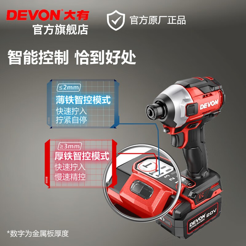 Gran litio tiene (Devon) 20V motor de impacto eléctrico sin escobillas 5762 taladro eléctrico destornillador eléctrico 24