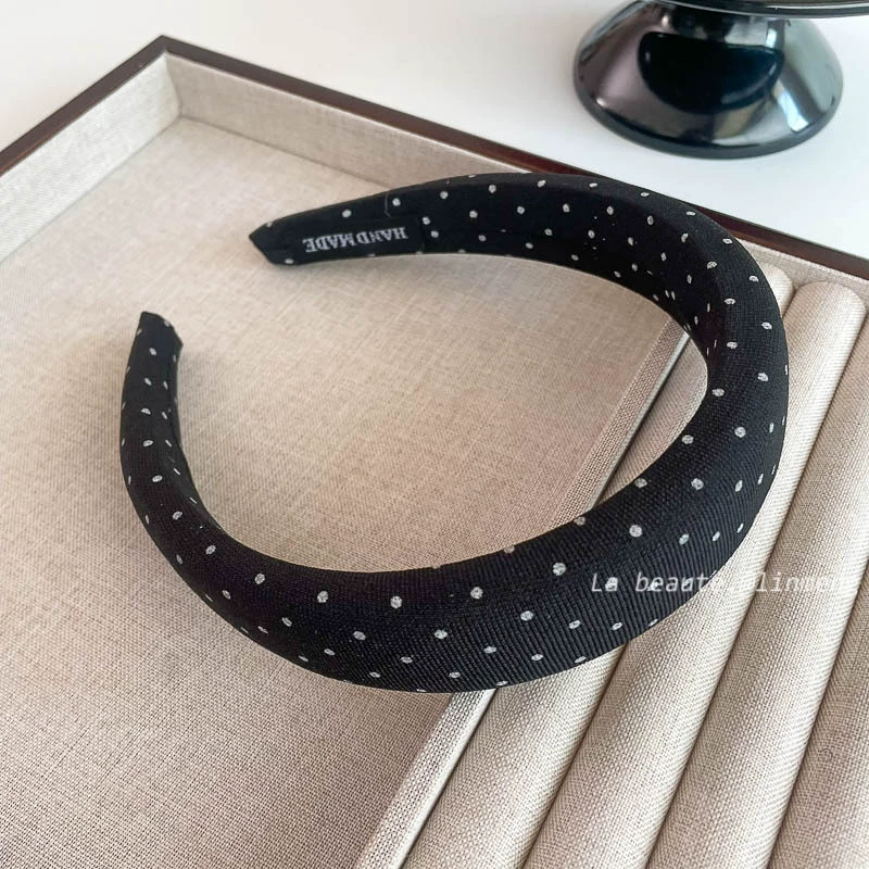 Ободок (стиль Chanel) — черная лента и широкий палитра цветов, элегантный корейский дизайн