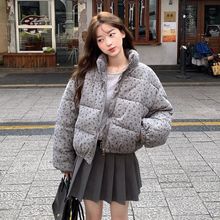 UNMUN2025新款冬季超好看碎花棉服女学生小个子波点棉袄短款棉衣