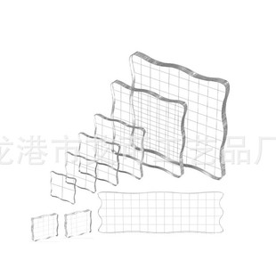 Acrylic Ice Cube Seal Handle Back Plate Transparent Silicone Handbook Seal Printing Block DIY Scrapbooking Stationery