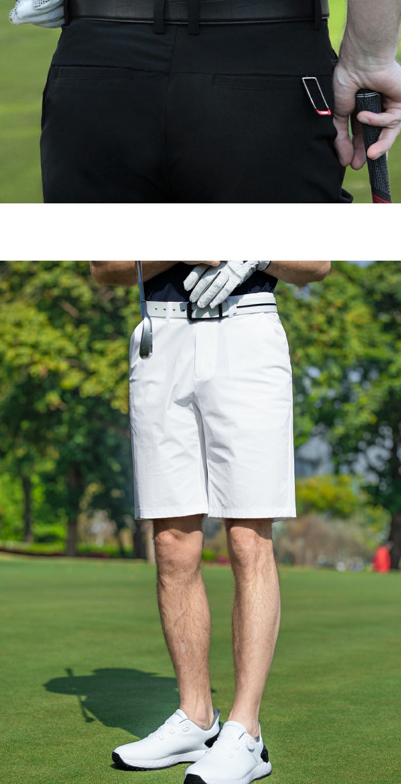Quần short golf nam thắt lưng co giãn thoáng khí — Quần short màu xanh nước ngoài KUZ202 [thắt lưng co giãn/lỗ thoáng khí bên/găng tay dính túi sau], Quần short màu xám nhạt KUZ202 [thắt lưng co giãn/lỗ thoáng khí bên/găng tay dính túi sau], Quần short đen KUZ202 [thắt lưng co giãn/lỗ thoáng khí bên/găng tay dính túi sau], Quần short trắng KUZ202 [thắt lưng co giãn/lỗ thoáng khí bên/găng tay dính túi sau] chi tiết 12