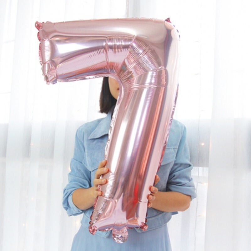32inch デジタルバルーン Lサイズ Mサイズ ローズゴールデン アルミフィルム 子供の誕生日パーティー 赤ちゃん 1歳アレンジメント|undefined