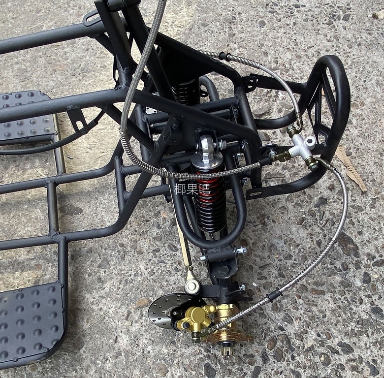 Four-wheel off-road motorcycle parts: Little Mars ATV complete vehicle frame, body frame, footrest, and rear axle assembly