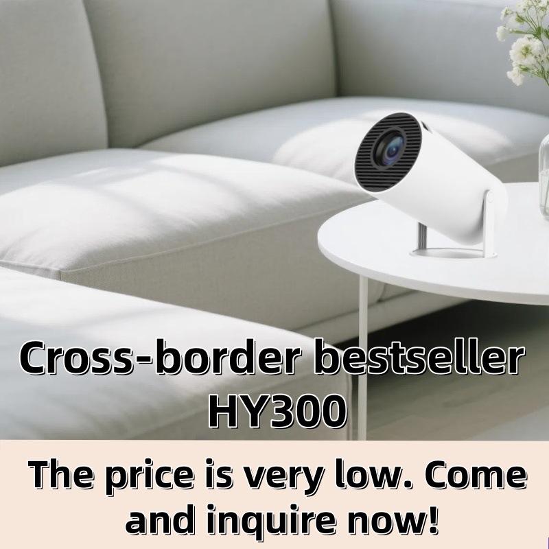 Hy300 Projector Cross-Border Hot Model Cross-Border E-Commerce Amazon Temu Aliexpress and Other Platforms Can Be Shipped to Yiwu, Etc