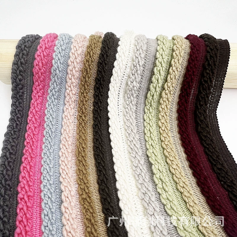 Трансграничные прямые поставки новый сплошной шерстяной тканый ремень кружева DIY аксессуары для волос одежда обувь аксессуары