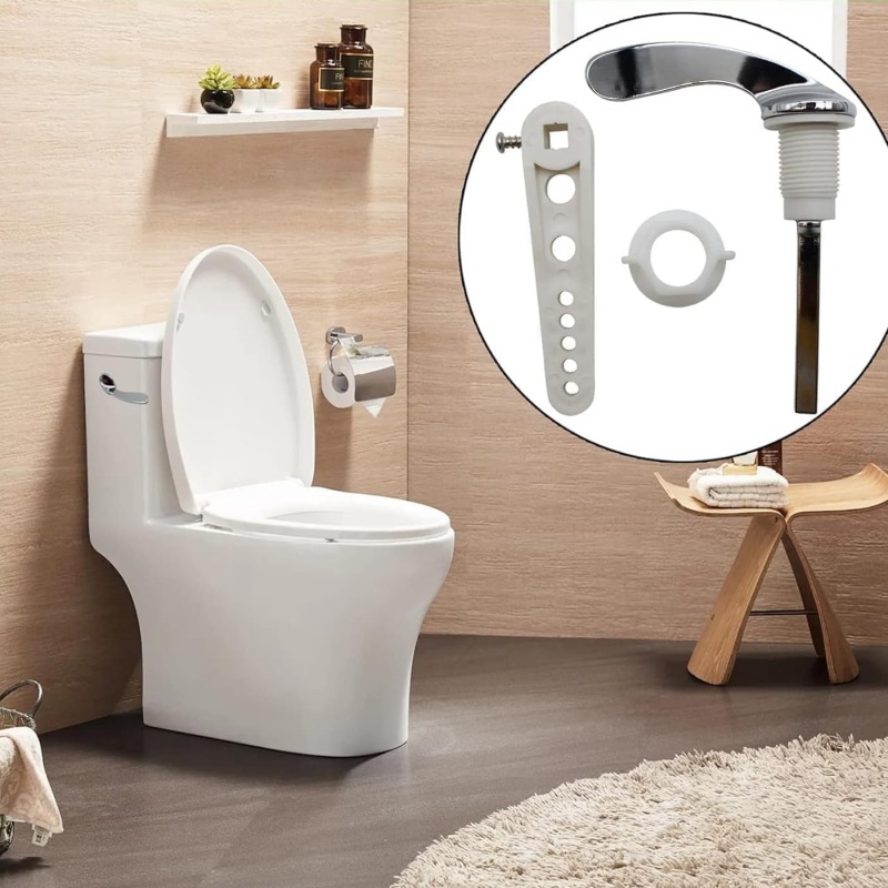 Рычаг слива для унитаза белый
