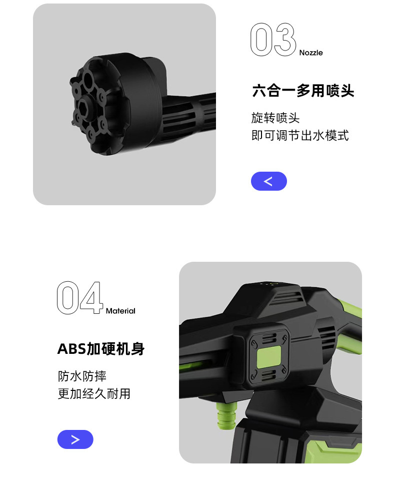 Cordless High Pressure Washer, Portable Car Washing Tool
